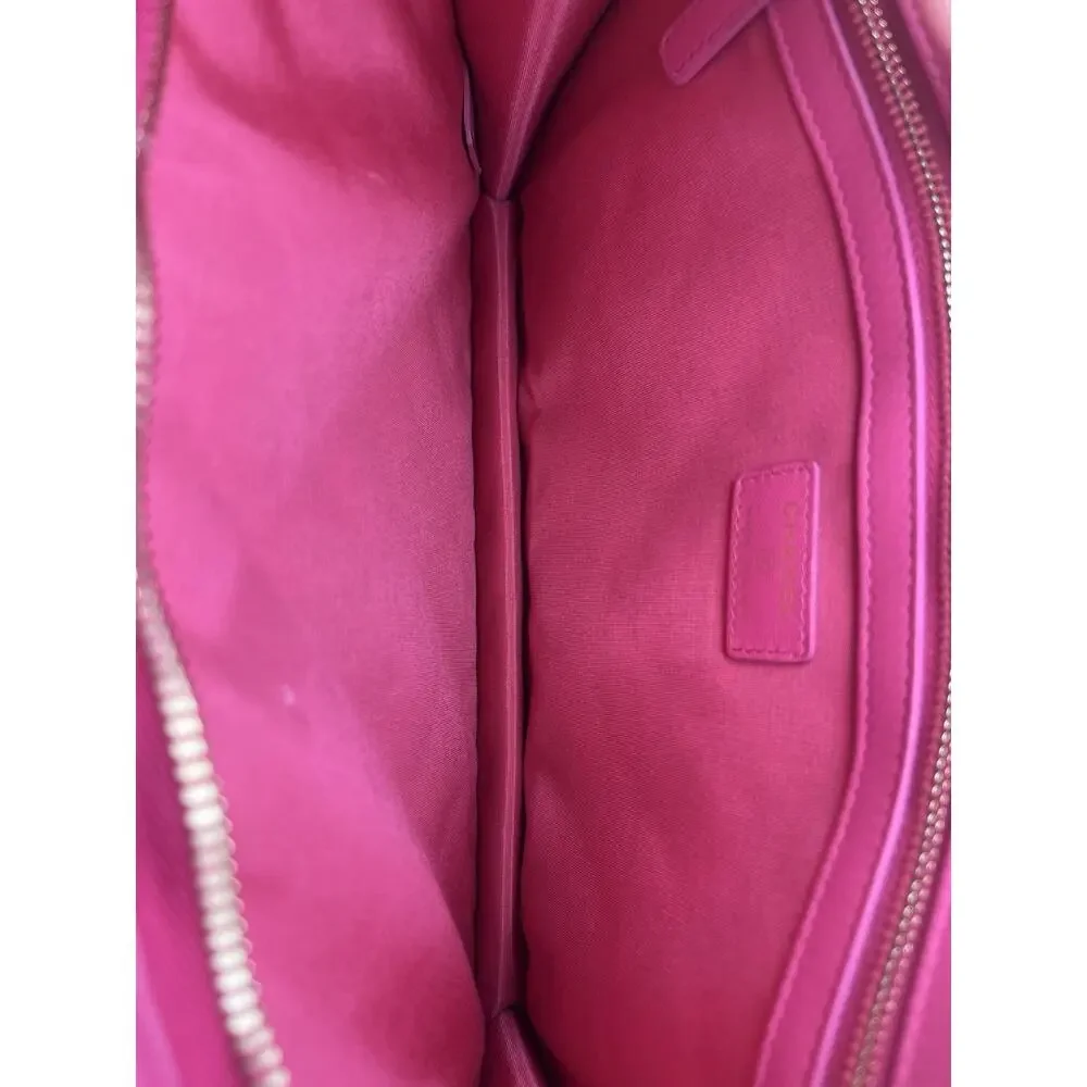 CHANEL Pink Tweed Large Logo Zip Pouch Clutch - Picture 4 of 14